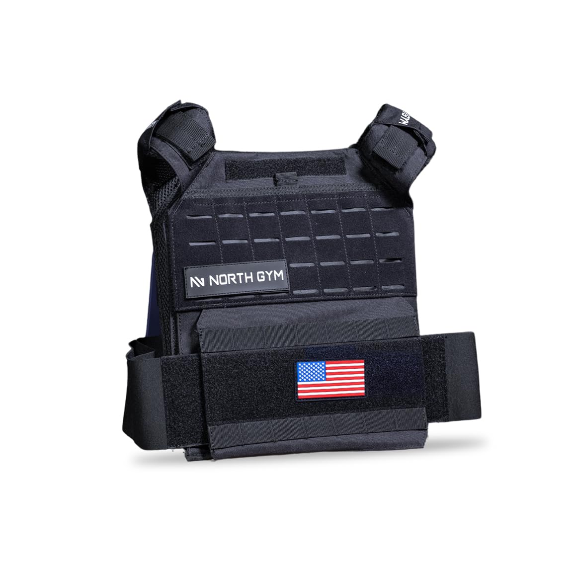Northgym Adjustable Weighted Vest/Incl. Two 3D Weight Plates in 14lbs / 20lbs/ 30lbs/ 42.5lbs - Optimized Weight Distribution and with Curved Plates for Running, Functional Training and Working Out