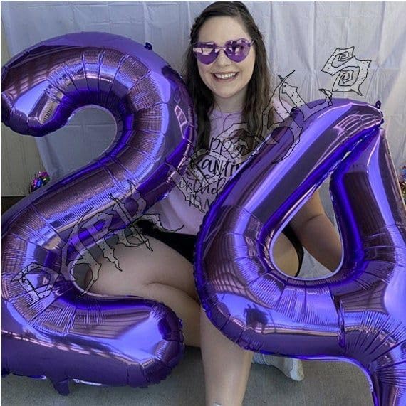 Purple Number 1 Balloon - 40 Inch Shiny Decoration for Baby Boy/Girl First Birthday Party