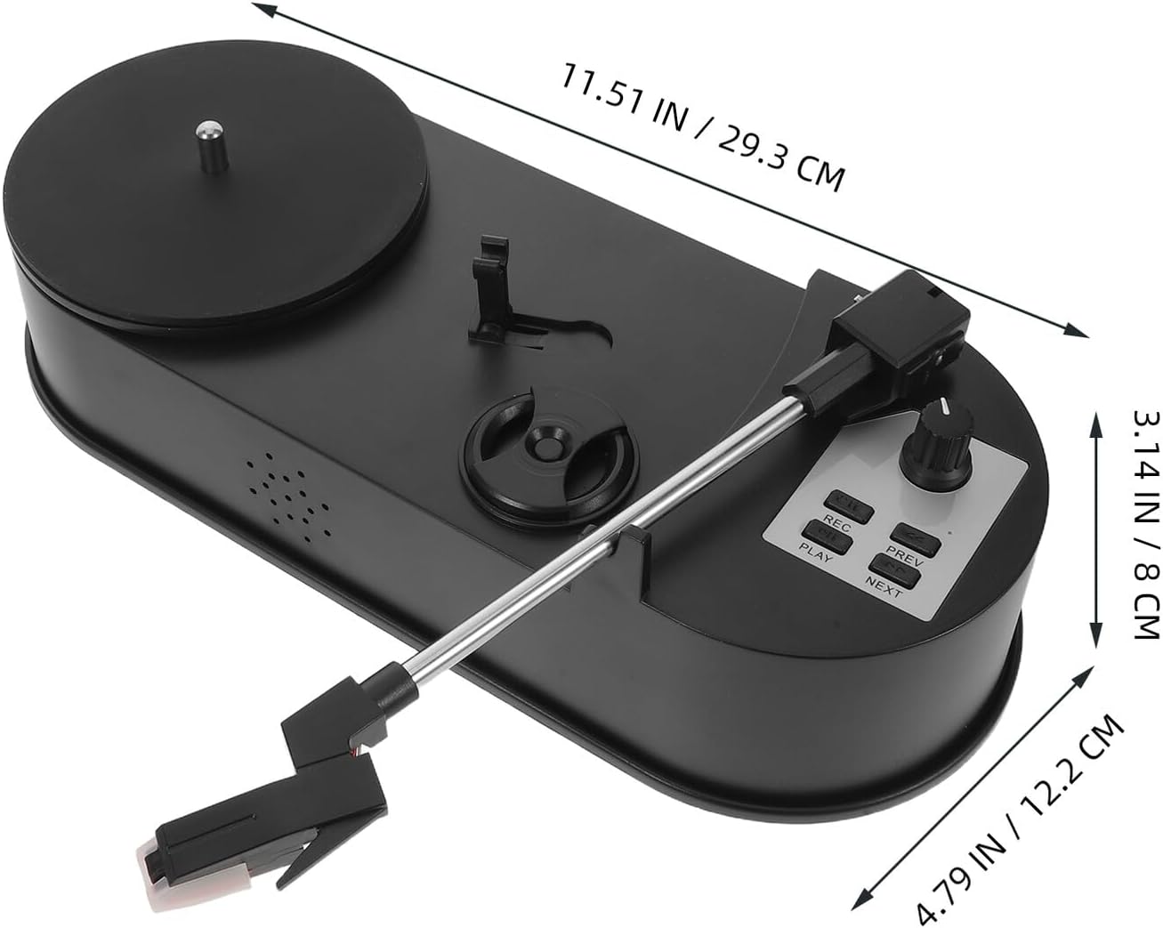 BRIGHTFUFU Mp3 Vinyl Record Player Turntable with Built-in Phonograph Speaker, Desktop Retro Music Player with USB