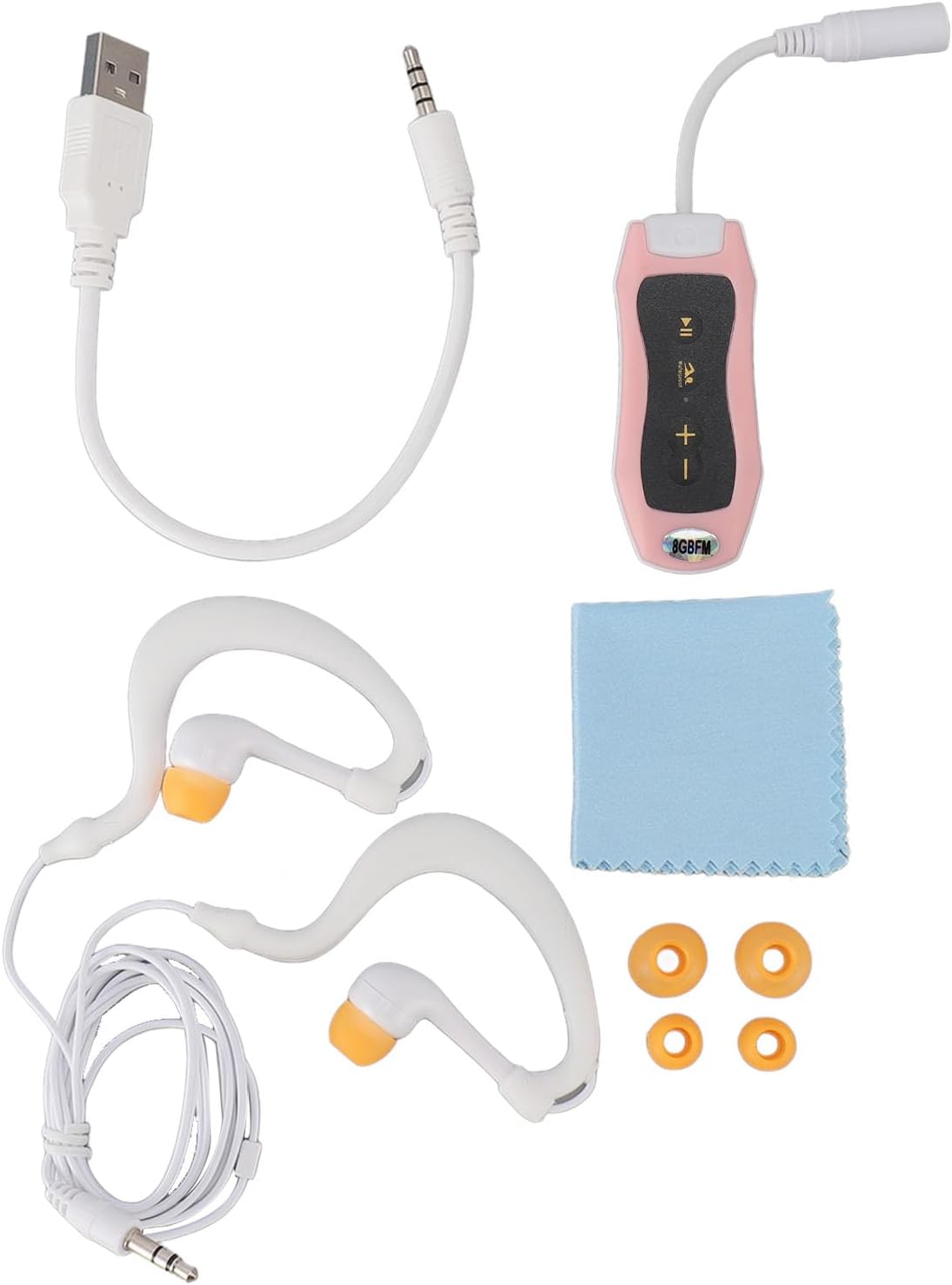 Yosoo Health Gear IPX8 MP3 USB2.0 Swimming (8GB) waterproofs Player,Rechargeable Music Player with Earphone, for Diving