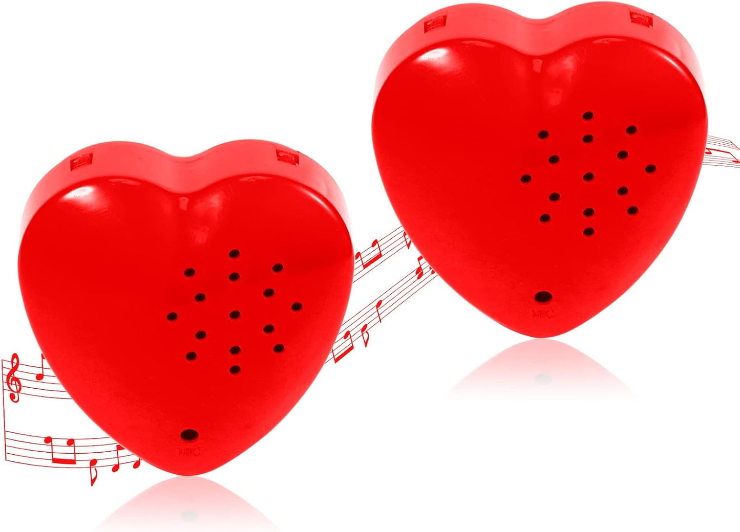 Civaner 2 Pack 20 Voice Recorder for Stuffed Animal Second Red Heart Voice Recorder Sound Recording Device Recordable