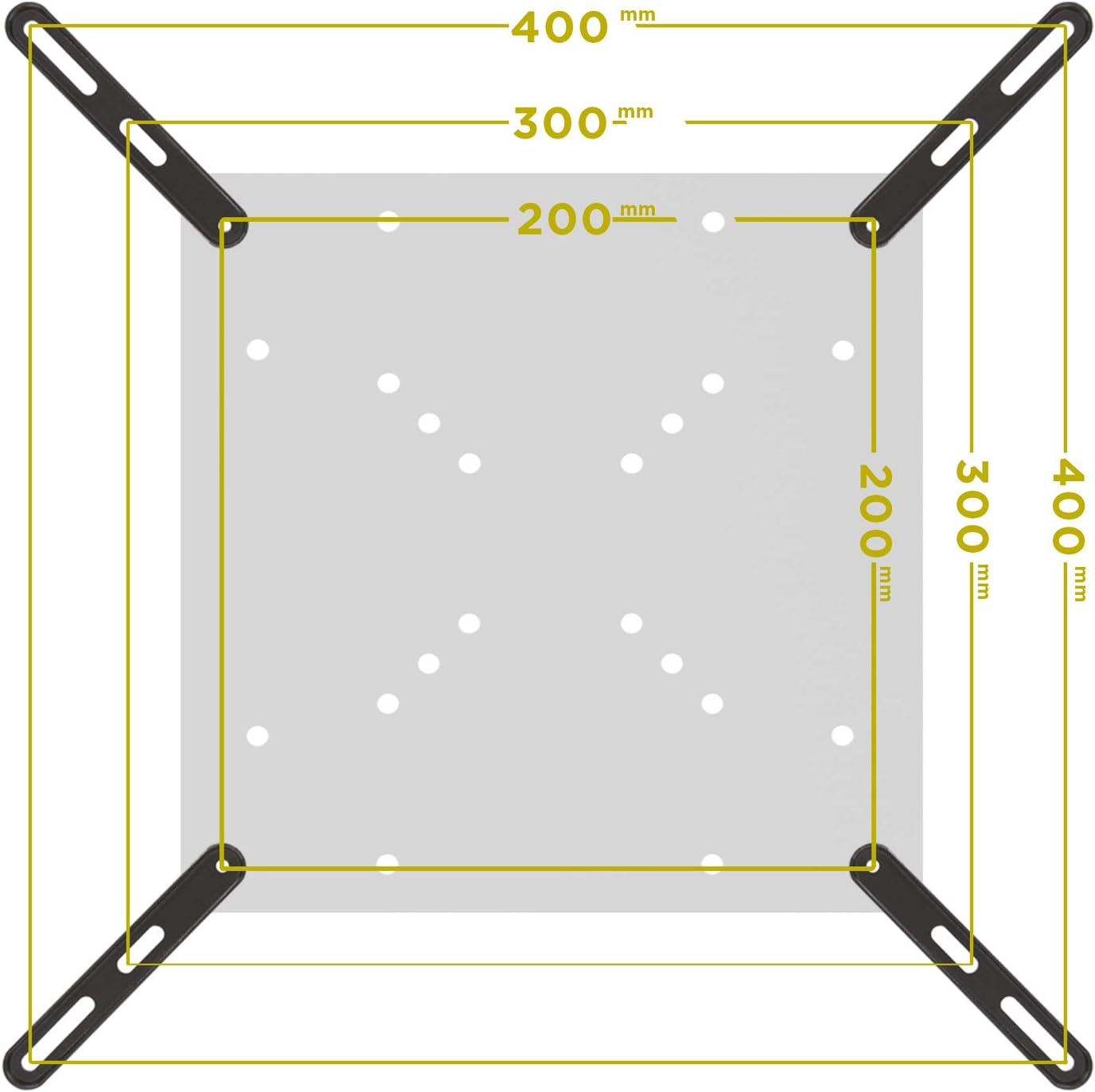 Mount-It! 200x200 mm 400x200 400x400 mm 32 Inch 55 Inch VESA Mount Adapter Kit | TV Wall Mount Bracket Adapter Converts