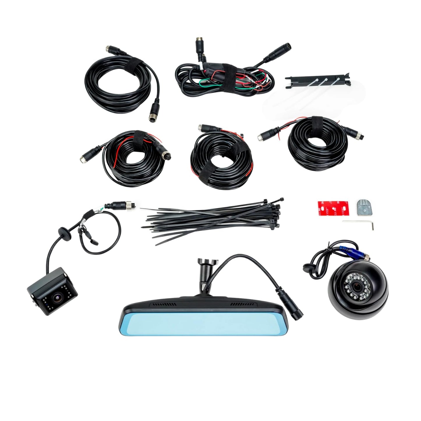 Brandmotion FVMR-1160 Universal Digital Rearview Mirror and Cargo Vision Camera System | Waterproof & Shockproof Case | Parking Grid Lines Available | Rear View Camera with Night Vision