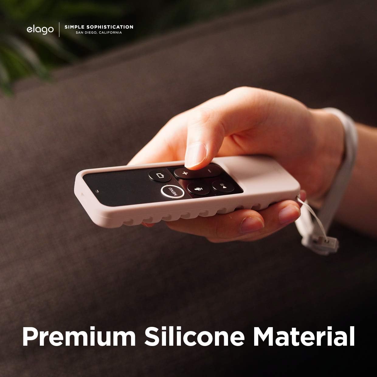 elago R3 1st Protective Case Compatible with Apple TV Siri Remote Generation (Sand Pink) - Extra Protection, Durable