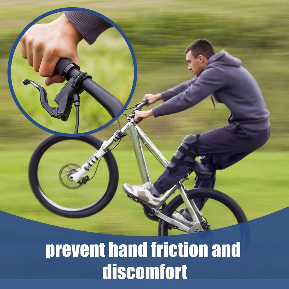 4 Pcs Foam Shock Absorbing Handle Grips - Hook and Loop Tape Wrap for Bicycle Fitness Equipment Strollers Garden Tools Home Exercise Handlebar Replacement
