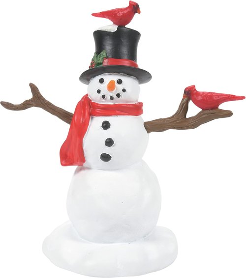 Department 56 Cardinals Figurine - Christmas Snowman Design, 3.375 Inch, Multicolor Decor