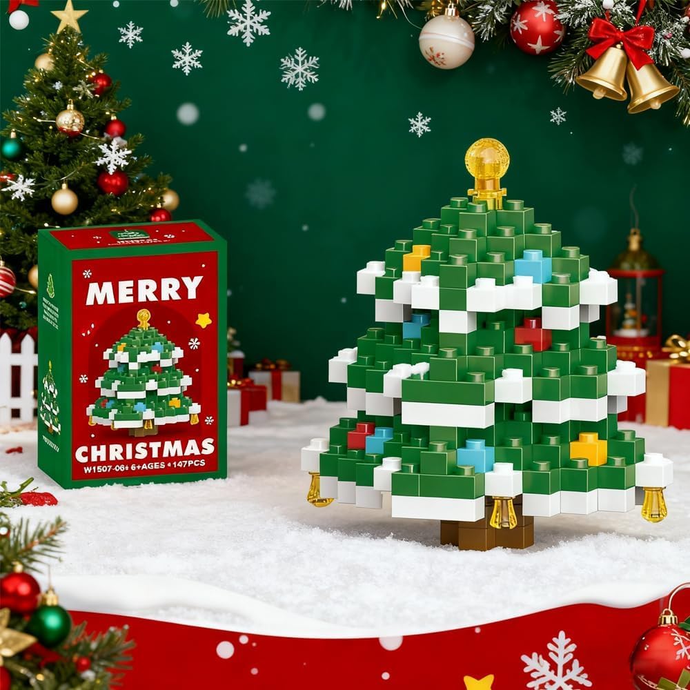 Skiennix Christmas Tree Figurines - Adorable Holiday Decor for Festive Celebrations