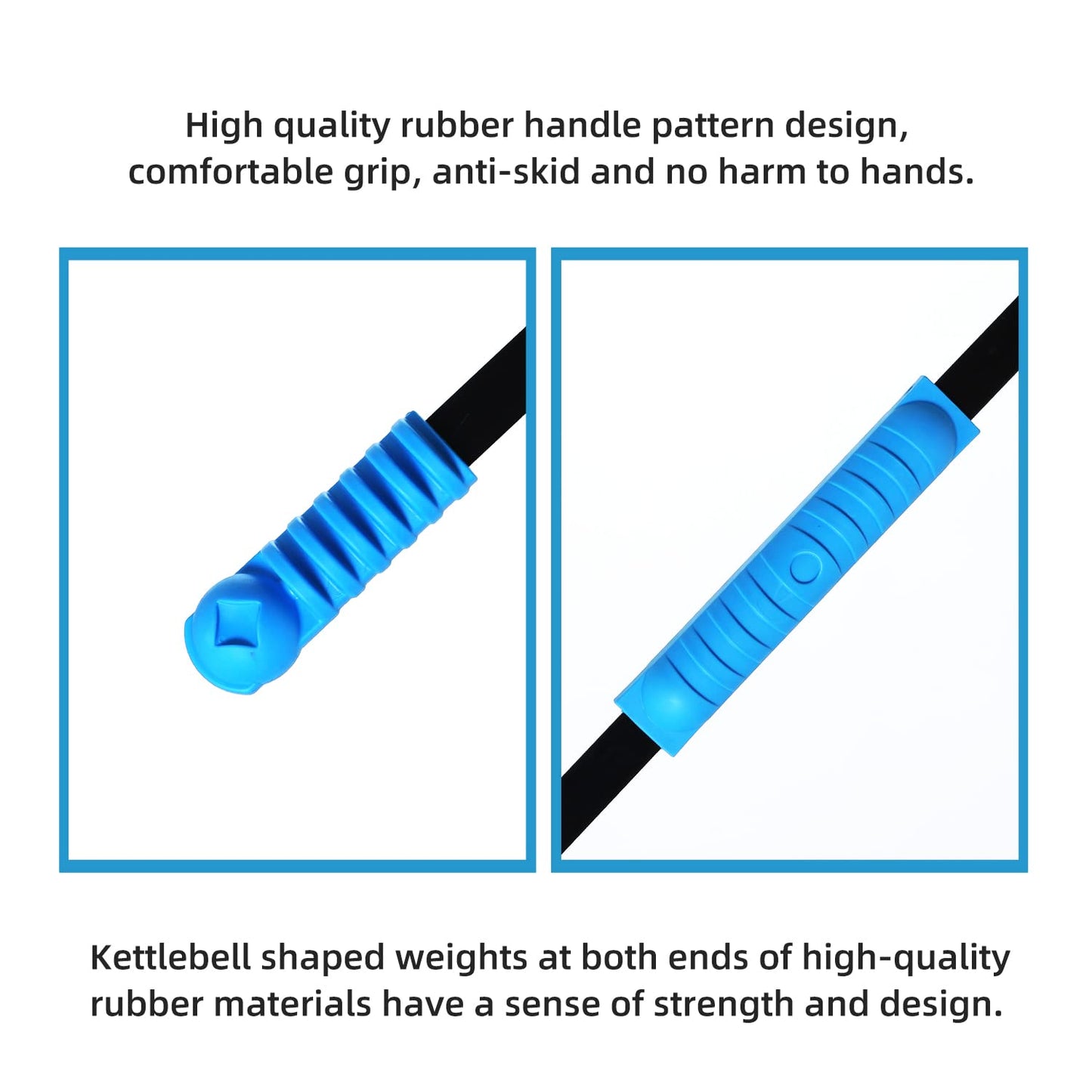 ANGLER DREAM One-piece Elastic Bar Muscle Training Fitness Stick Fat Burning Tremor Stick Full-Body Exercise Shoulder Rehabilitation Physical Therapy, Aerobics,Body Shaping