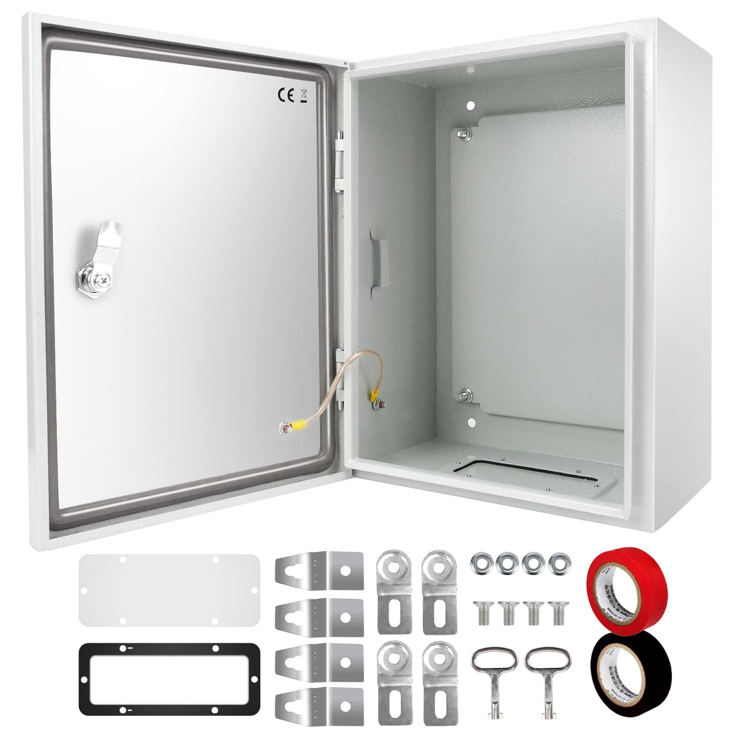 Kinchoix Outdoor Electrical Box 20 x 16 x 8'' Nema 4X Enclosure Weatherproof Electrical Junction Box Waterproof Electrical Enclosure Lockable Junction Box