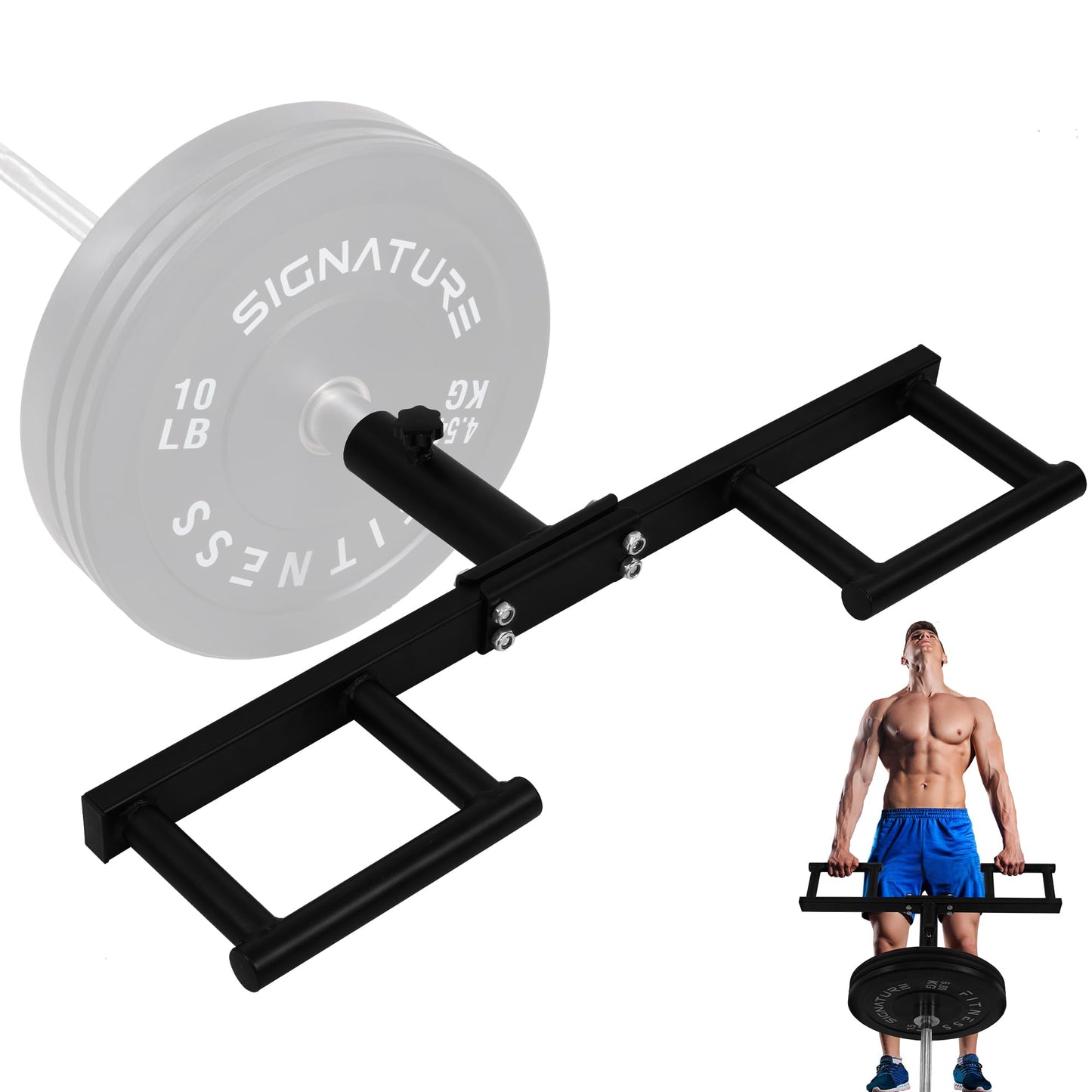 Fitvids Viking Press Landmine Handle Landmine Attachment Fits 2-Inch Olympic Barbell Heavy Duty Steel Black