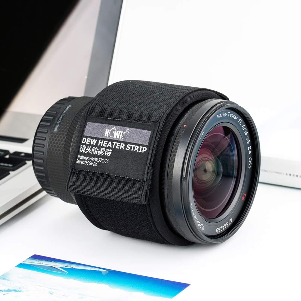 KIWIFOTOS 3.15 inch (80mm) USB Lens Warmer, Lens Dew Heater Strip with Temperature Regulator, Condensation Prevention