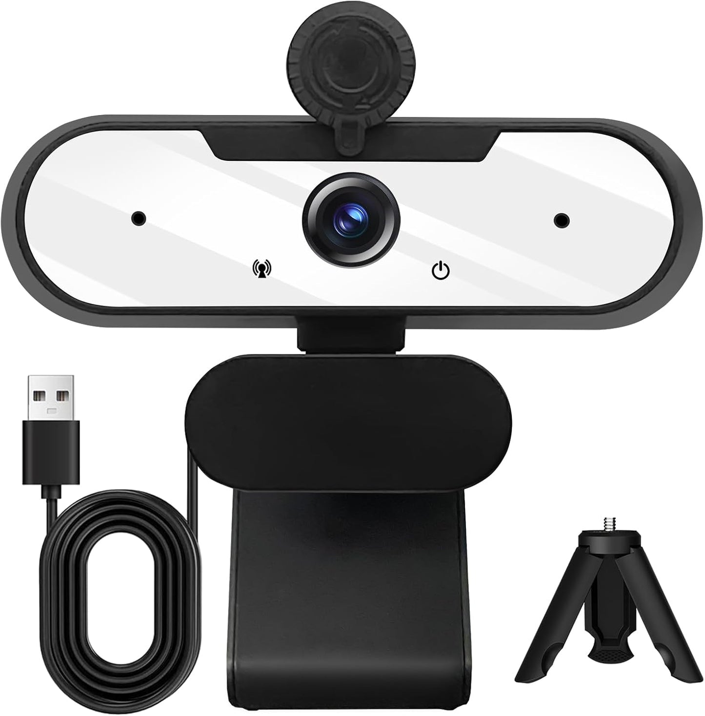 MTORED 1080P USB HD Video Webcam and Wide Angle Camera with Built-in Microphone and Rotatable Tripod,for Laptop