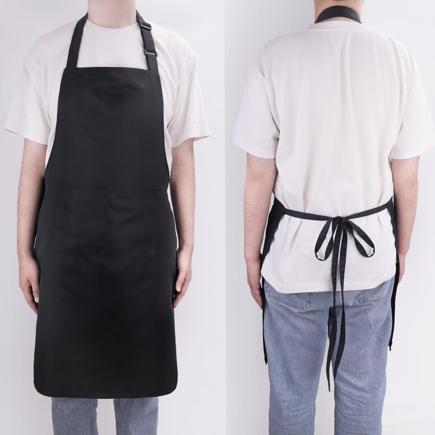 Cardkiss Large Chef Apron for Men and Women, Water Oil Repellent Cooking Kitchen Aprons with 2 Large Pockets