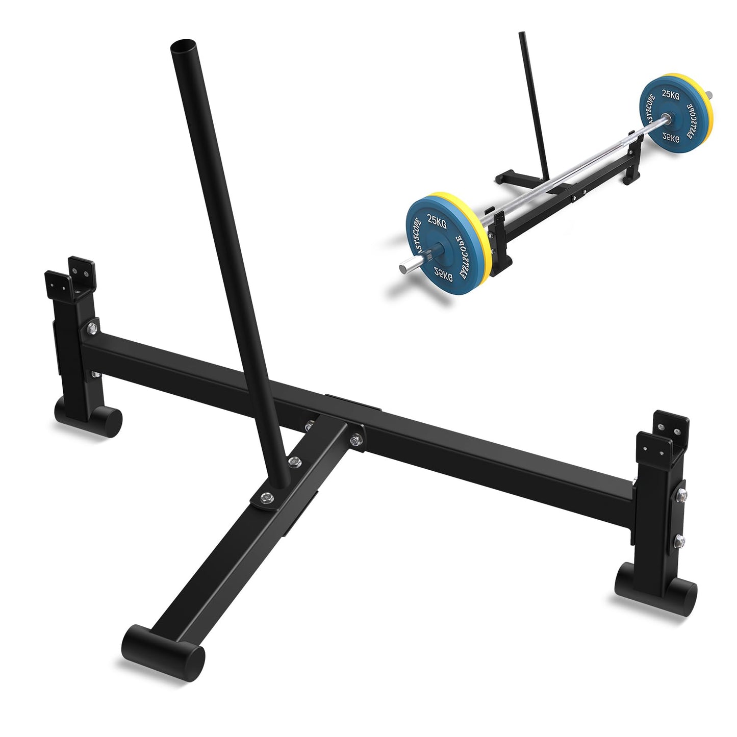 WYGVNR Heavy Duty Deadlift Barbell Jack Weight Lifting Olympic Barbell Changing Weight Plates for Deadlifting, Powerlifting, and Weightlifting - 900lb Capacity