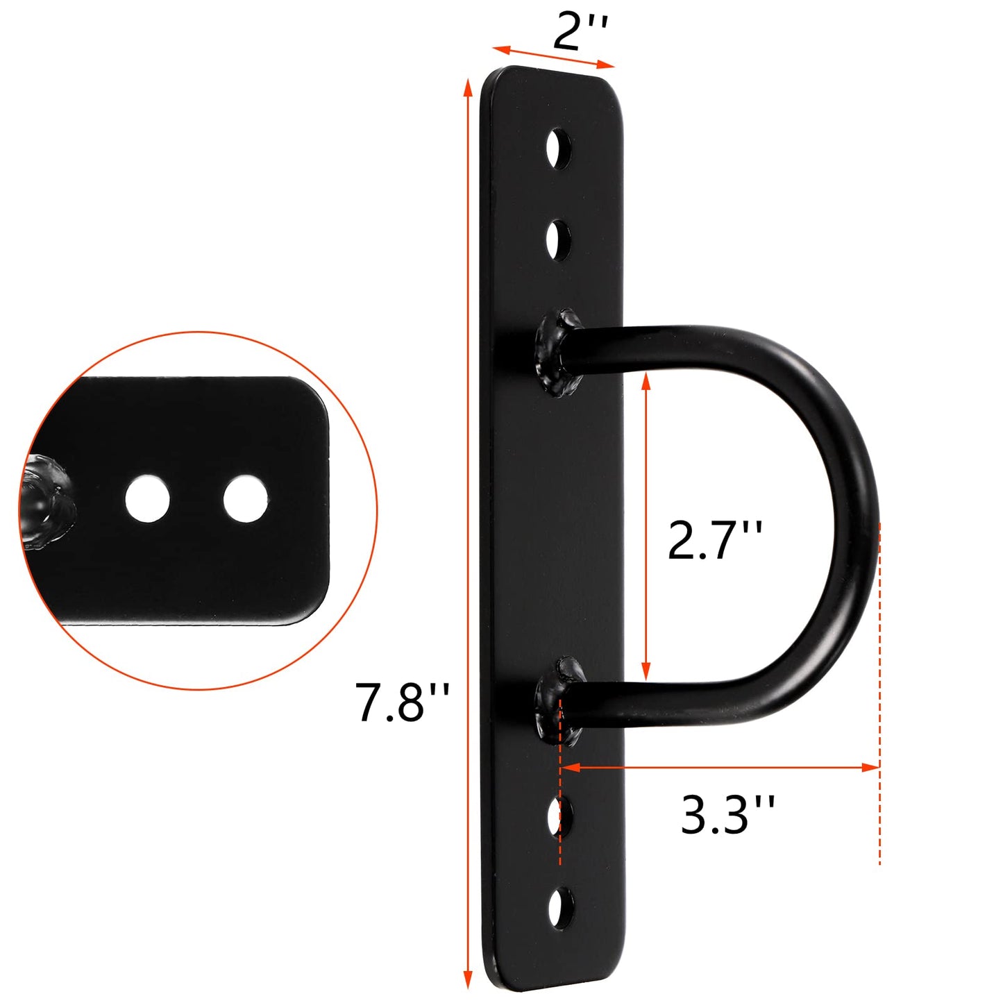 Lyellfe 2 Pack Battle Rope Anchor, Wall Ceiling Mount Bracket for Suspension Strap, Body Weight Strength Training Systems, Heavy Duty Hammock Hanging Kit for Battle Rope, Yoga and Gymnastic Rings