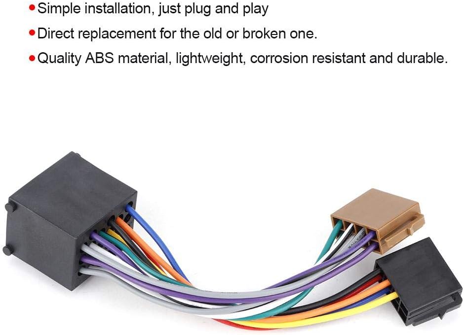 E36 E46 E39 KIMISS Radio Wiring Harness, Fits for Car Stereo Harness Radio Adapter Stereo Harness Cable ISO Plug Radio
