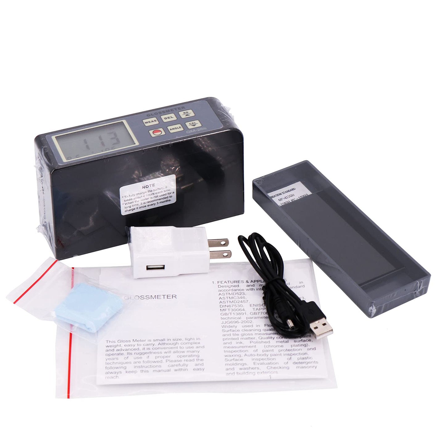 HOJILA GM-268 Gloss Meter 20º 60º 85º Glossmeter with 0.1~200 GU Range