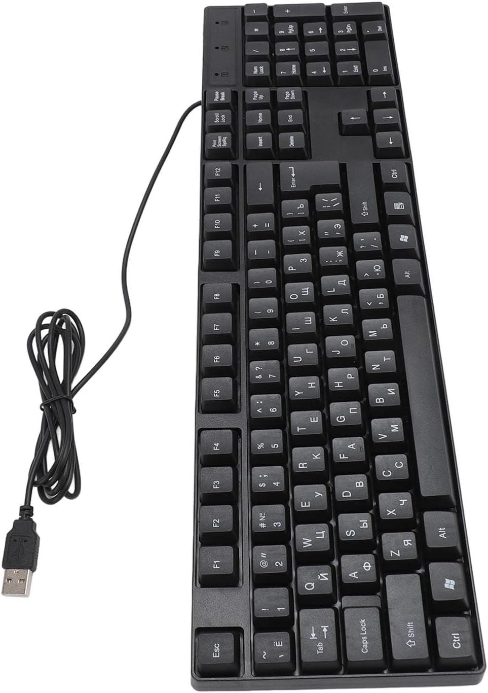 BTSEURY K1800 104 4.9ft USB Wired Gaming Keyboard Keys, Minority Language, Cable, Ergonomic Design for Office