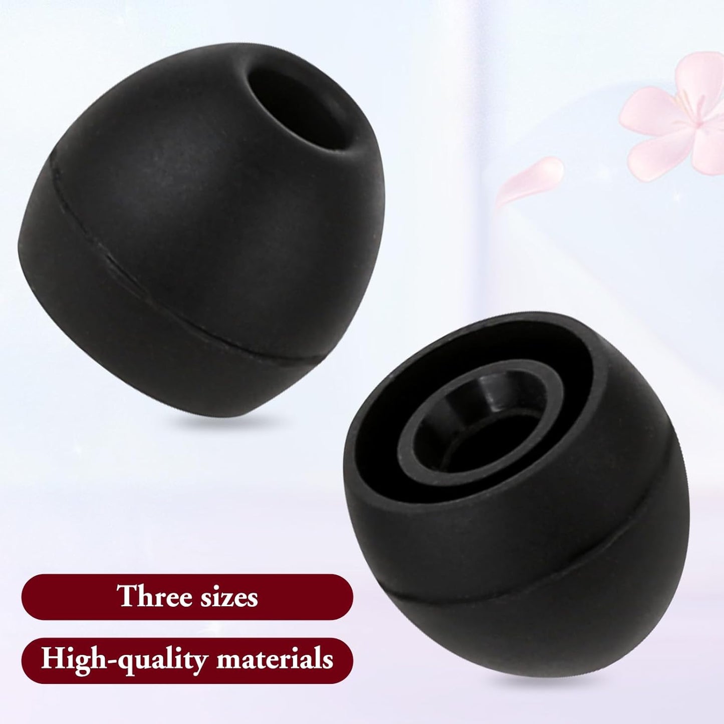 Hariendny 15 Pairs Silicone Ear Bud Replacement Pieces Earbuds Ear Tips Replacement Ear Bud Covers S/M/L Sizes Ear Gels