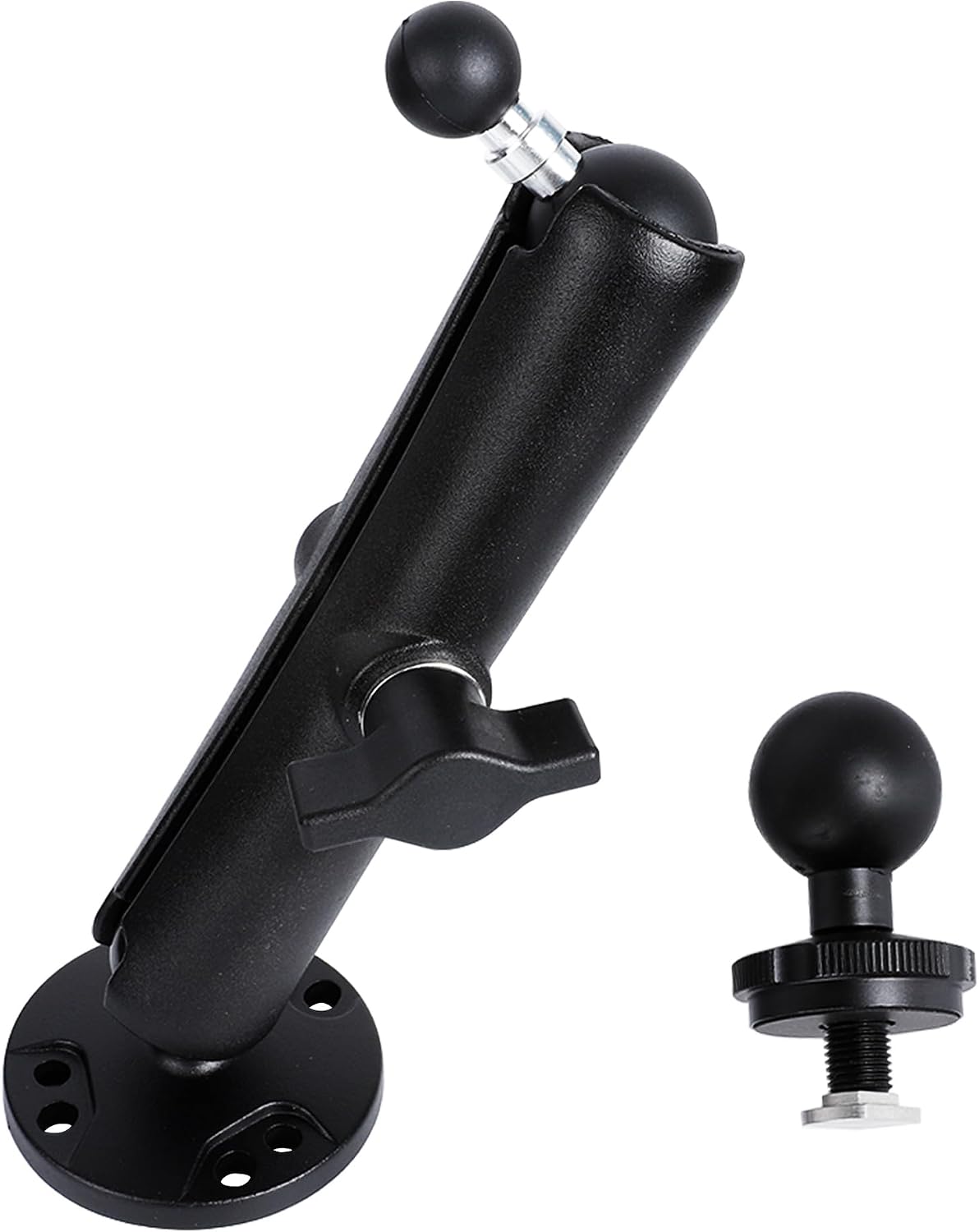 Leenconghui 5.9" 17-25mm (5/8"-1") Heavy-Duty GPS & Phone Mount Holder with Long Arm - Universal Ball Adapter/T-Bolt