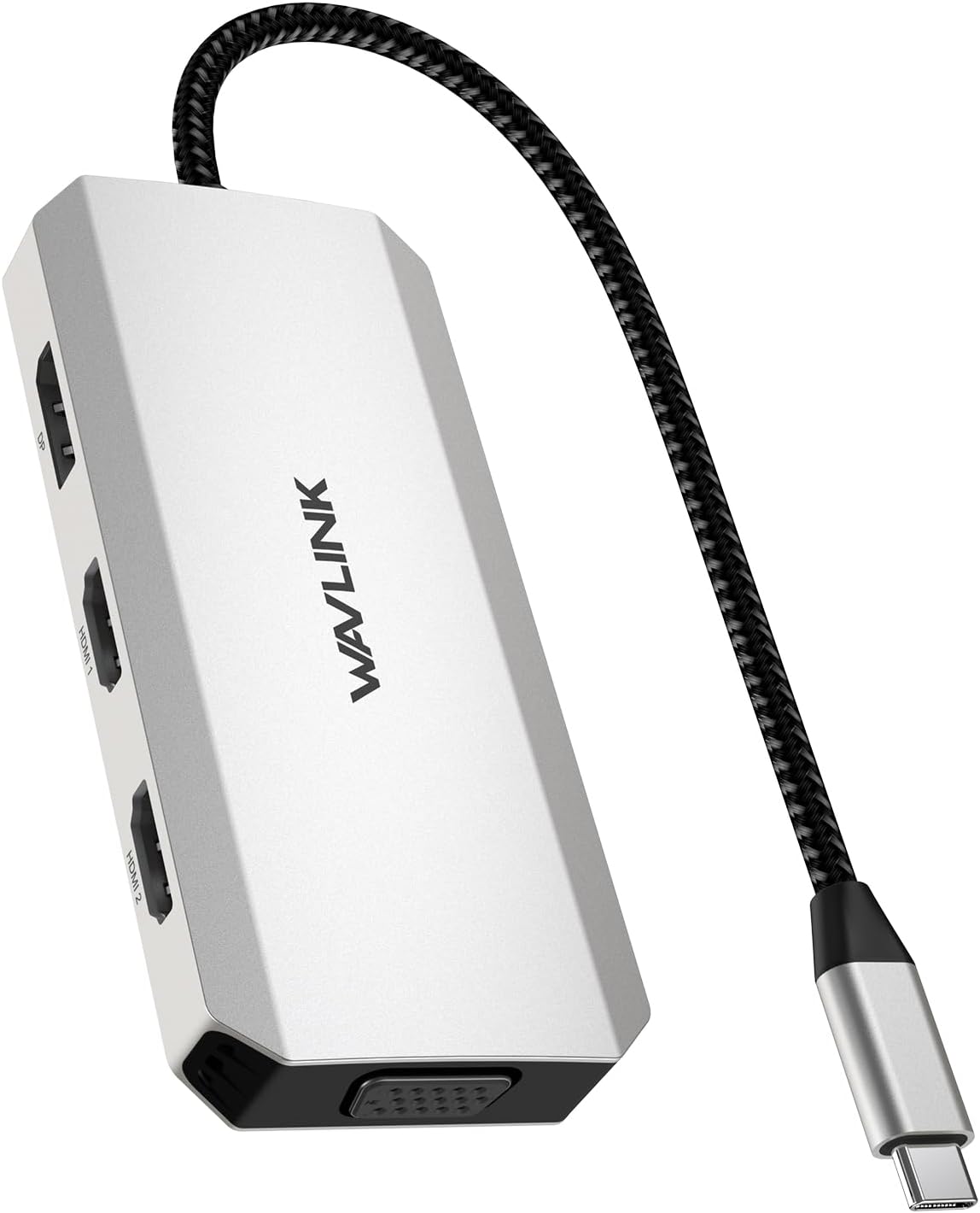 WAVLINK 4K 3 USB-C Quad Display Docking Station, Triple Monitor Laptop Dock Hub for Windows, Dual HDMI + DisplayPort +