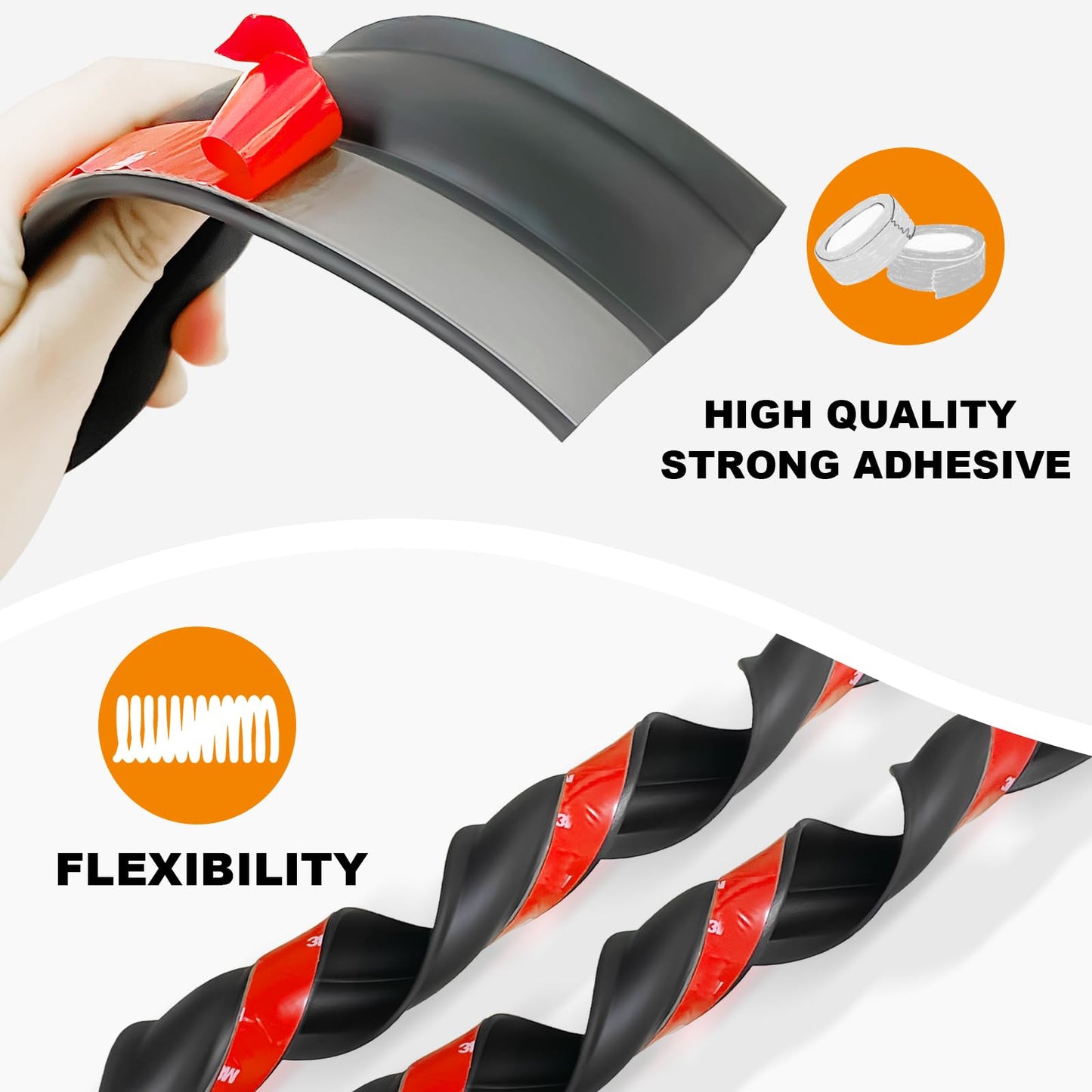 Universal Garage Door Threshold Seals Bottom Rubber Replacement, weatherproofing Garage Door Weather Stripping with Nails (20ft)