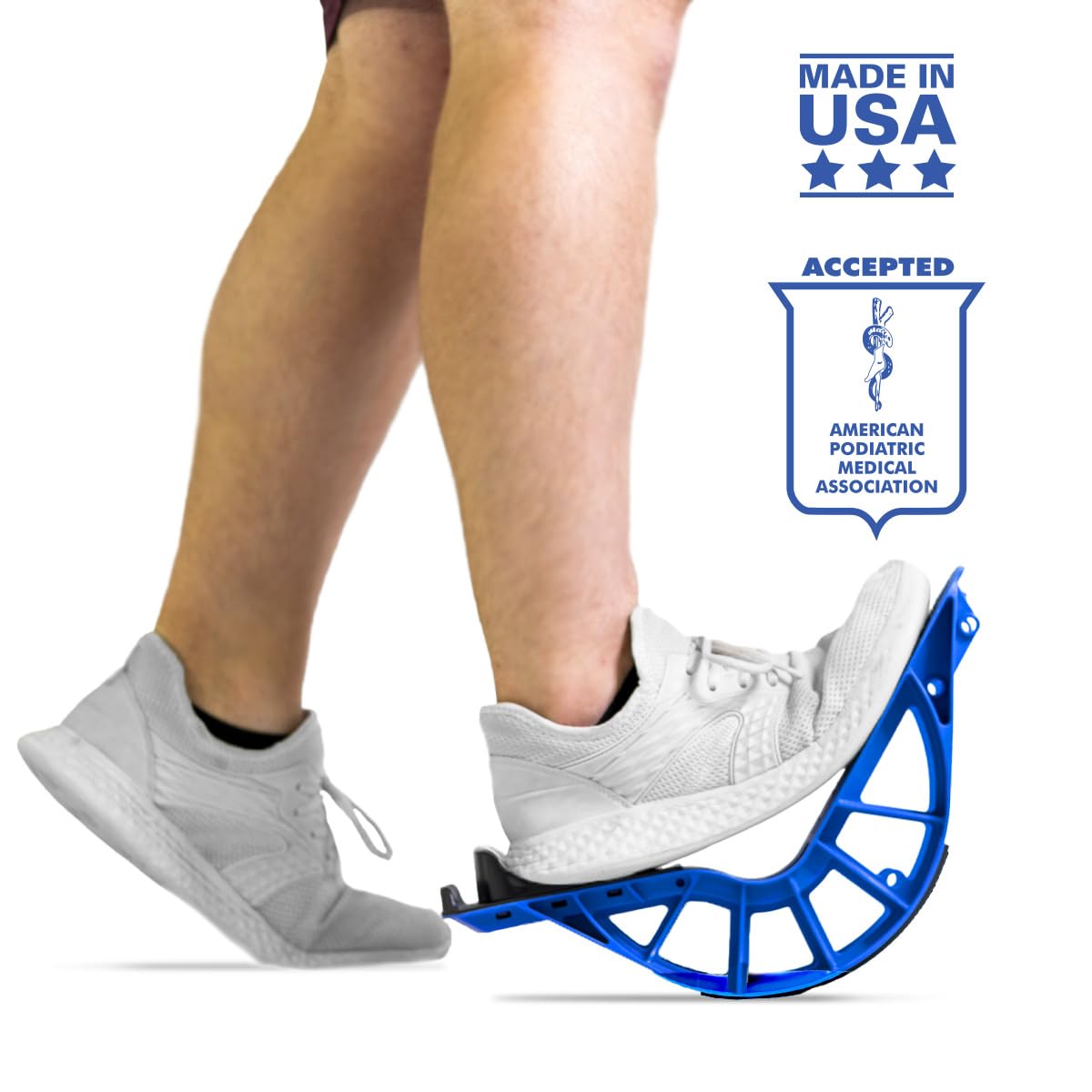 ProStretch Plus, Customizable/Adjustable Calf Stretcher and Foot Rocker for Plantar Fasciitis, Achilles Tendonitis, and Tight Calves