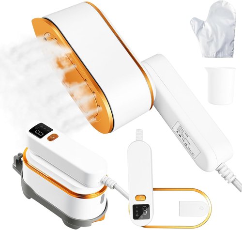 Droyek Portable Travel Steamer - 1200W 2-in-1 Iron & Steamer with Fast Heat, 150ml Tank | 4 Modes, LED Display