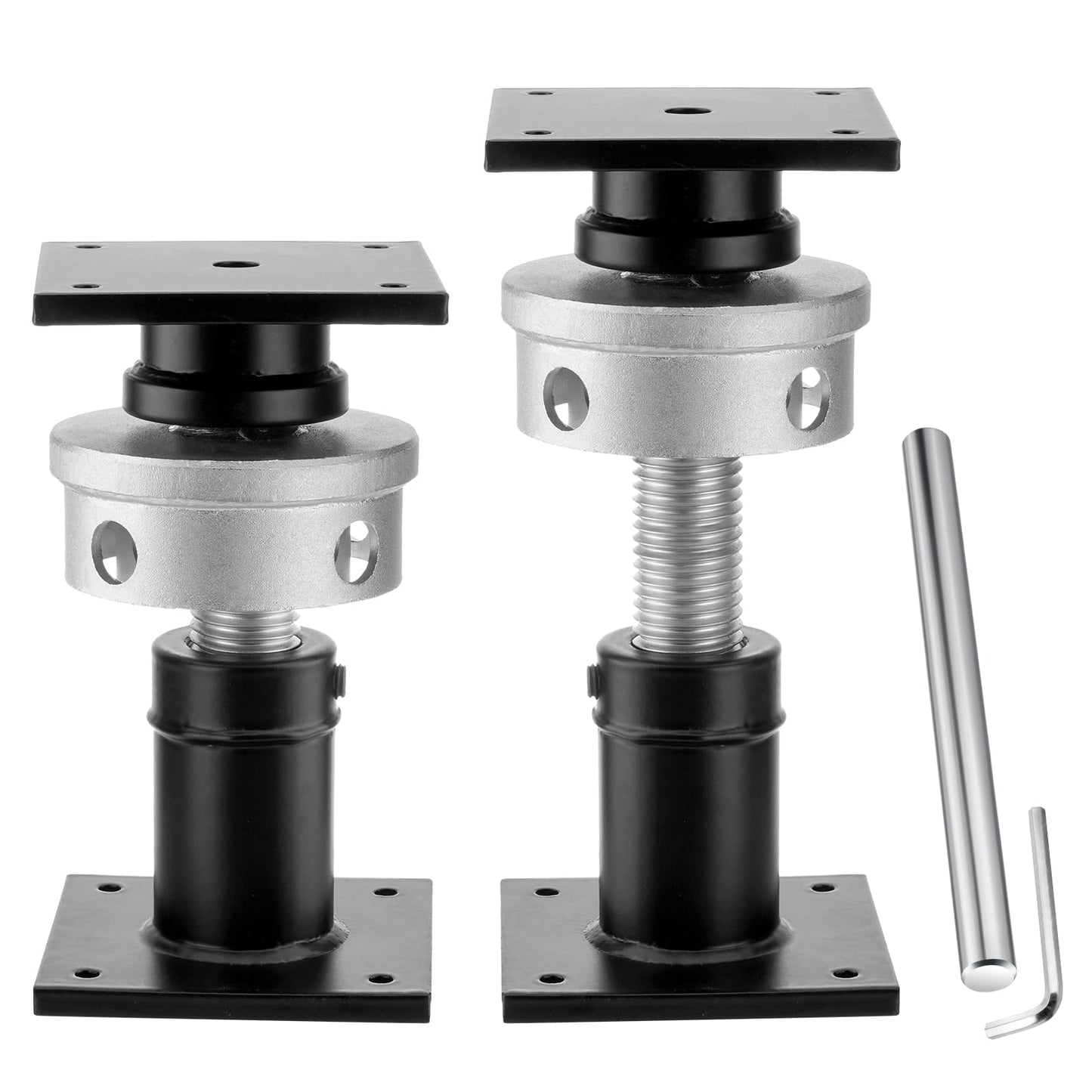 TRUCFUSION Screw Jacks Home Leveling, 6.5-9" House Floor Jacks, 22,046 lbs Load Capacity Small Basement Floor Jack for Crawl Space, 2 PCS Black