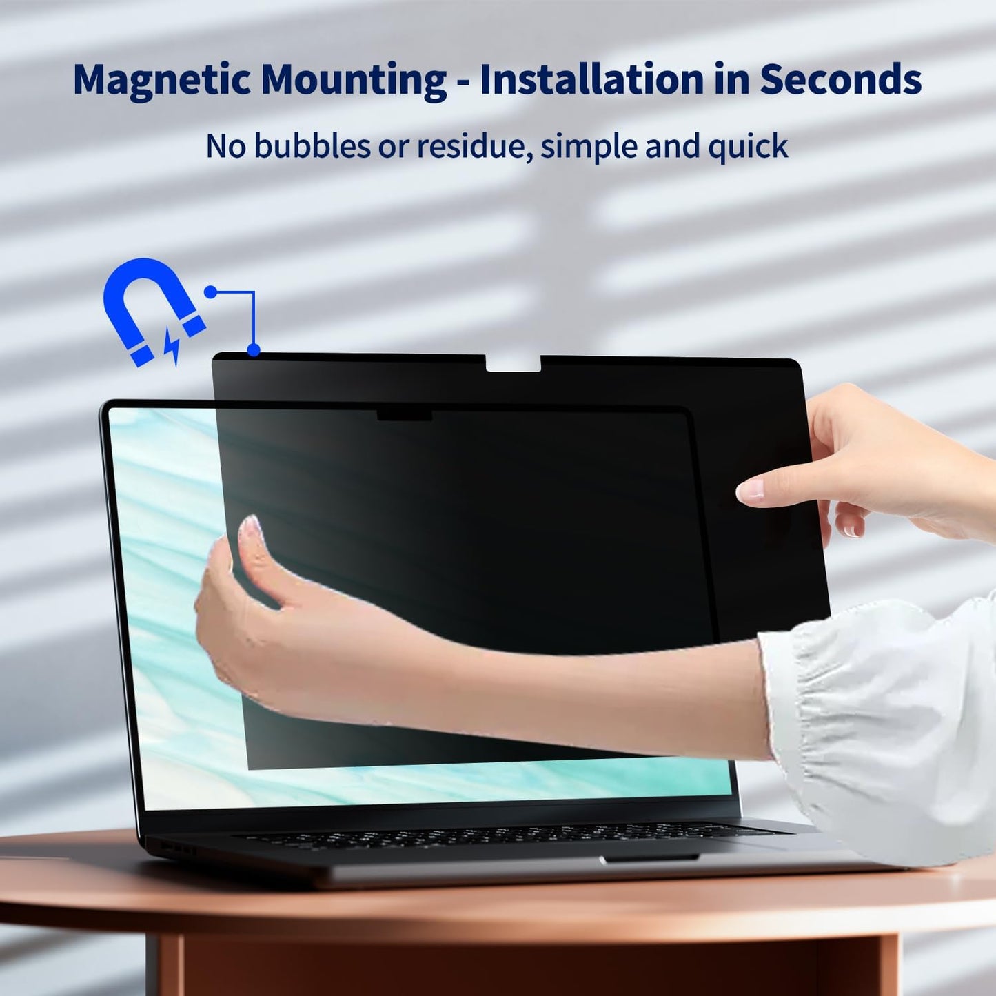 16 Inch 16:10, 16" 1920x1200 Magnetic Laptop Privacy Screen Removable Matte Anti Glare Blue Light Filter - Computer