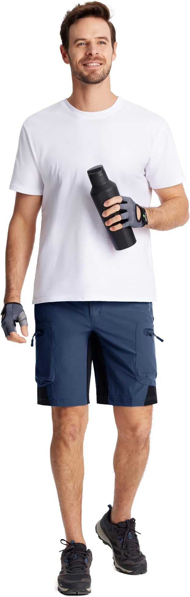 CRYSULLY Men's Hiking Cargo Shorts Outdoor Summer Lightweight Quick Dry Casual Shorts with 5 Pocket