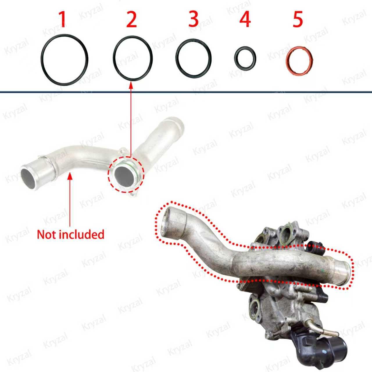 Oryzena Engine Water Pump with Seal Kit Compatible with Ram 1500 Classic DS 2014-2019, For Jeep Grand Cherokee WK2 2014-2019, 3.0L Eco Diesel/turbo V6 Replaces# 68211202AB 68211202AA 43127BH US8161