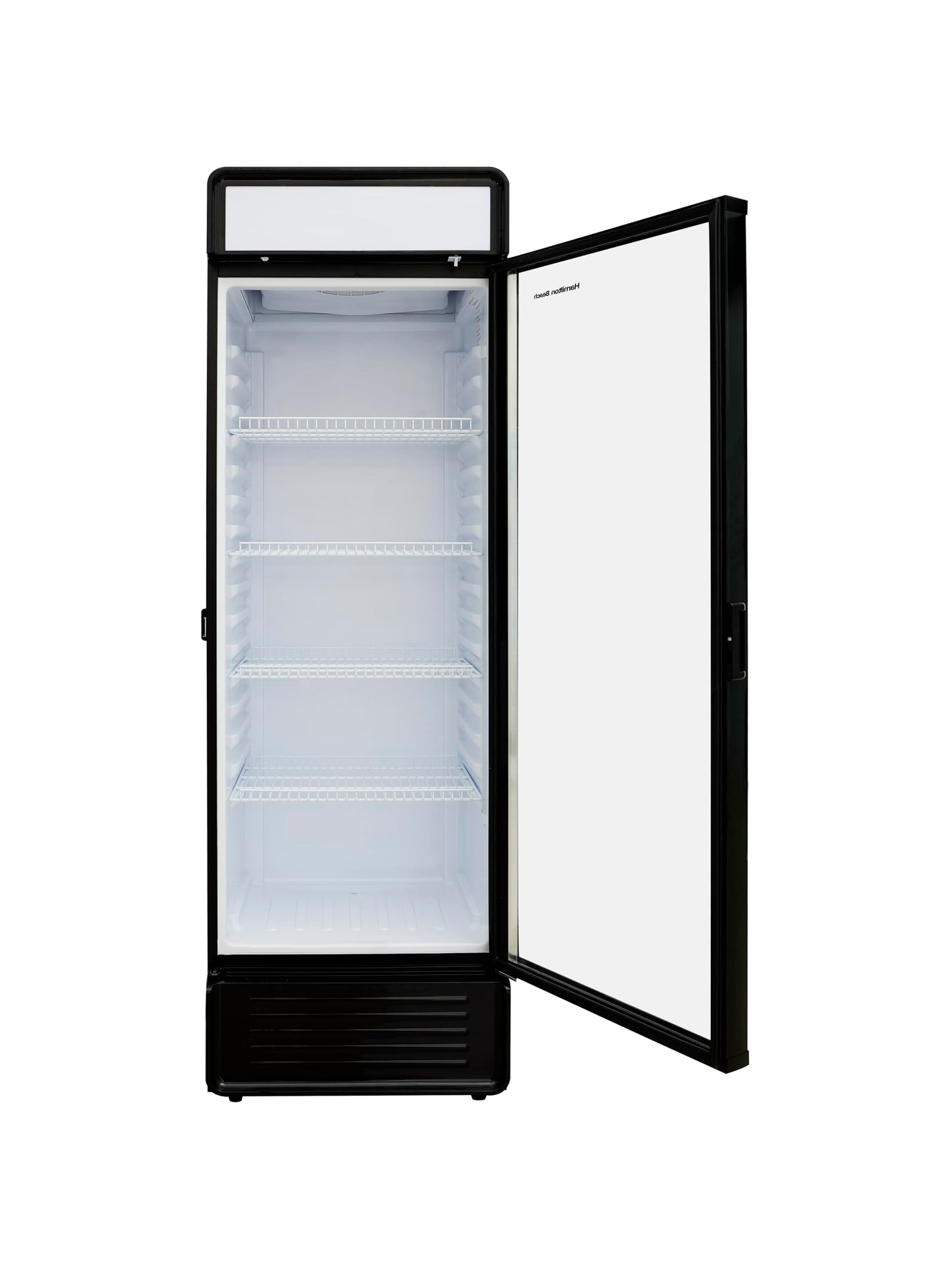 Hamilton Beach, 13.3 Cu. Ft. Commercial Glass Door Display Merchandiser Refrigerator Cooler, ETL, Black