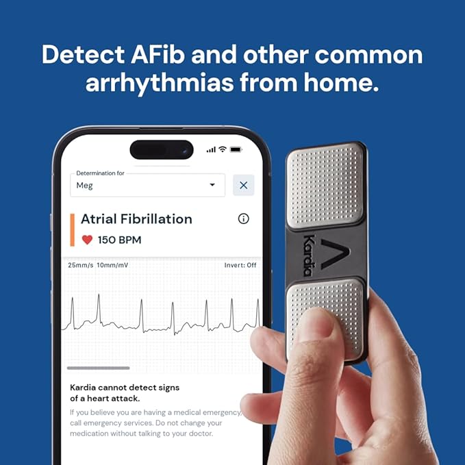 KardiaMobile 1-Lead Personal EKG Monitor ??Record at Home ??Detects AFib & Irregular Arrhythmias ??Easy Results in 30 Seconds ??Works w/Most Smartphones