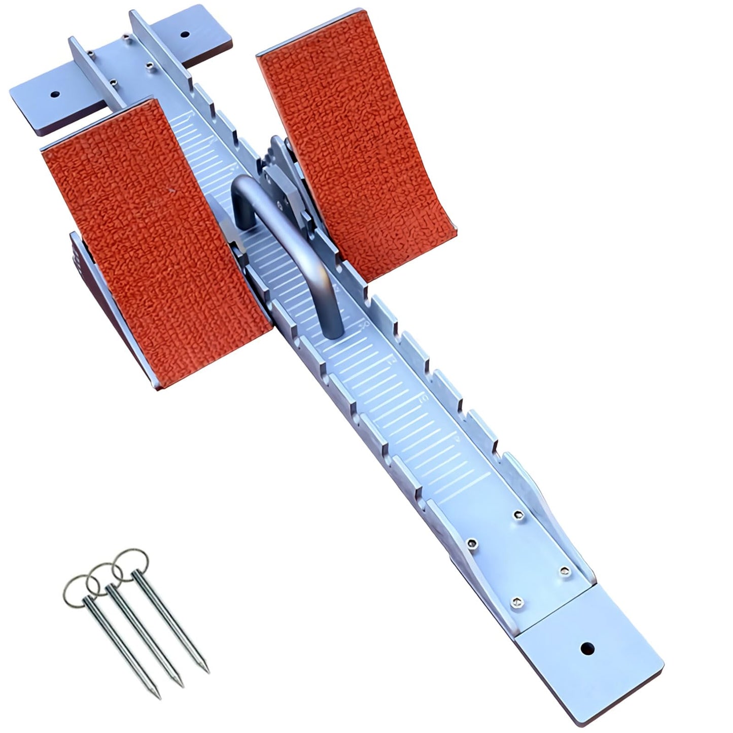 Supvision 35in High-Level Starting Blocks Aircraft Grade Aluminum Running Track Blocks Waterproof and Rustproof 4 Angle Adjustable Pedals for Track and Field Competition