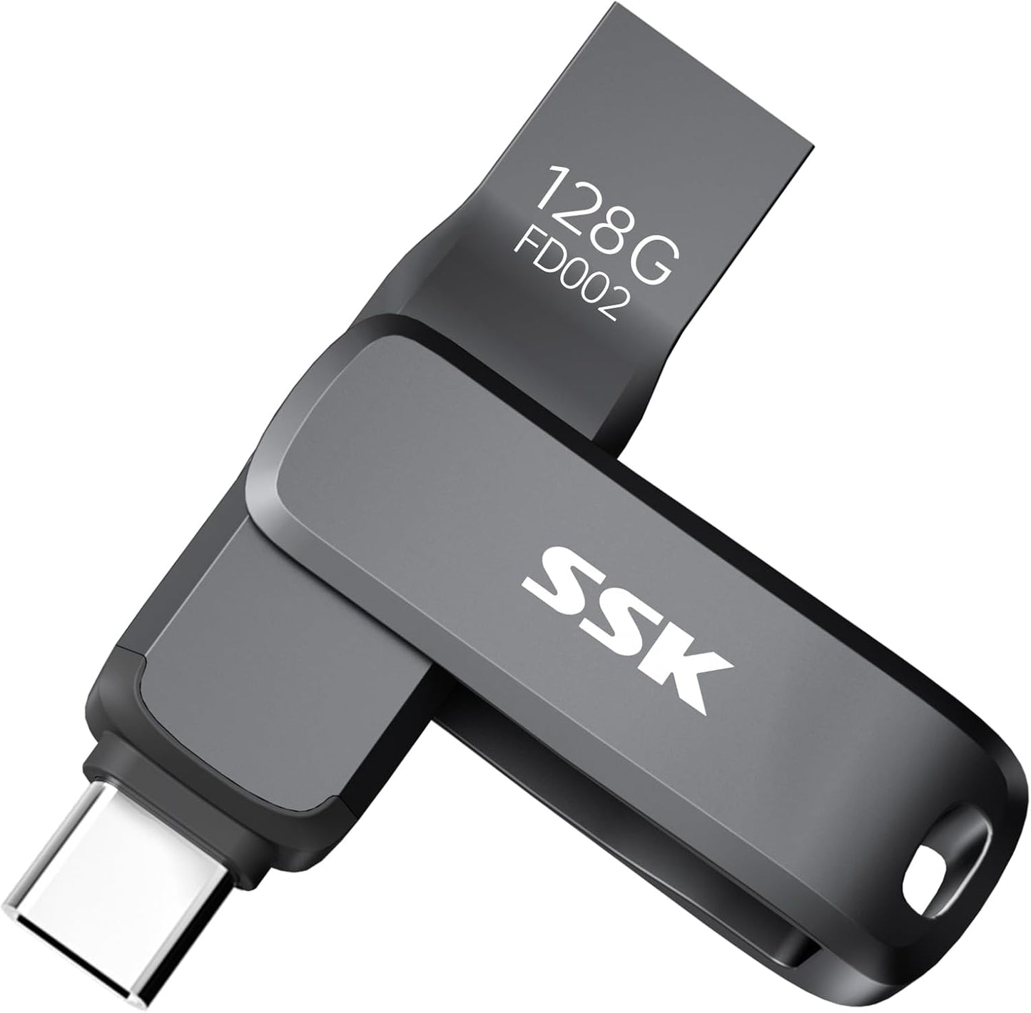 SSK 128GB,Up 200 USB3.2 USB C Flash Drive to MB/S Read Speed USB-C-Thumb-Drive,Dual Flash Drives with USB-C