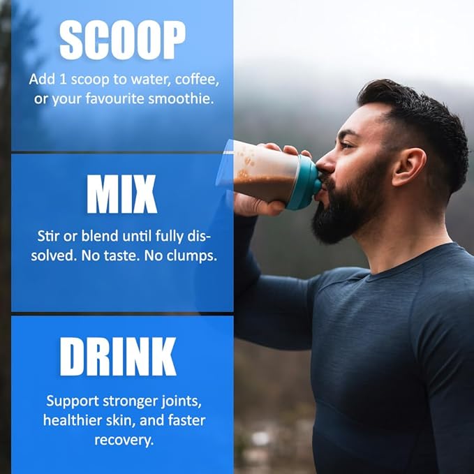 Premium Collagen for Men, Bone, Joint & Muscle Formula, Recovery, Non GMO, Dairy Free, Sugar Free, Keto & Paleo Friendly / 30 Srvg