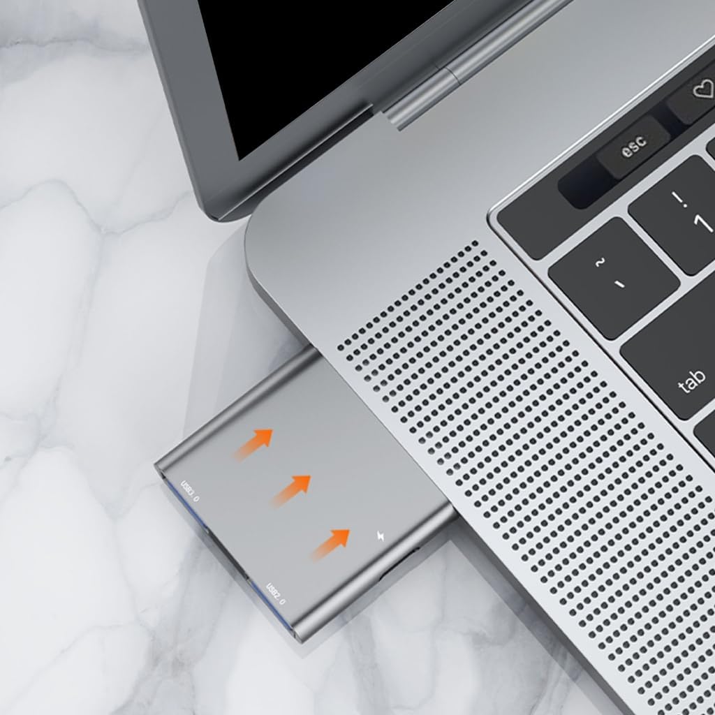 ESTCNK High Speed USB C Laptop Docking Station Notebook Multiports Adapter Converter Expansion Hubs for Office