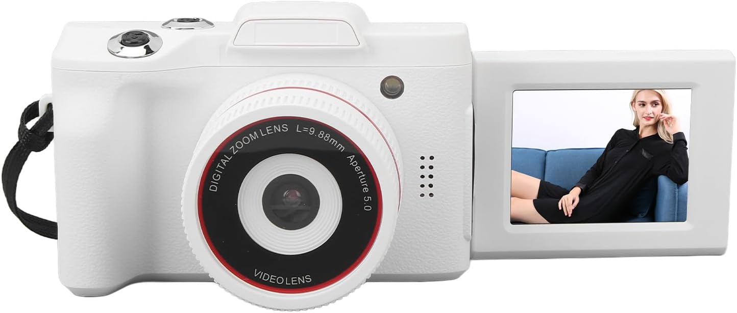 2.4 Inch 1080P 16MP 16X Bewinner Digital Camera HD Display, Vlogging Camera with Digital Zoom Auto Focus, Multi Axes