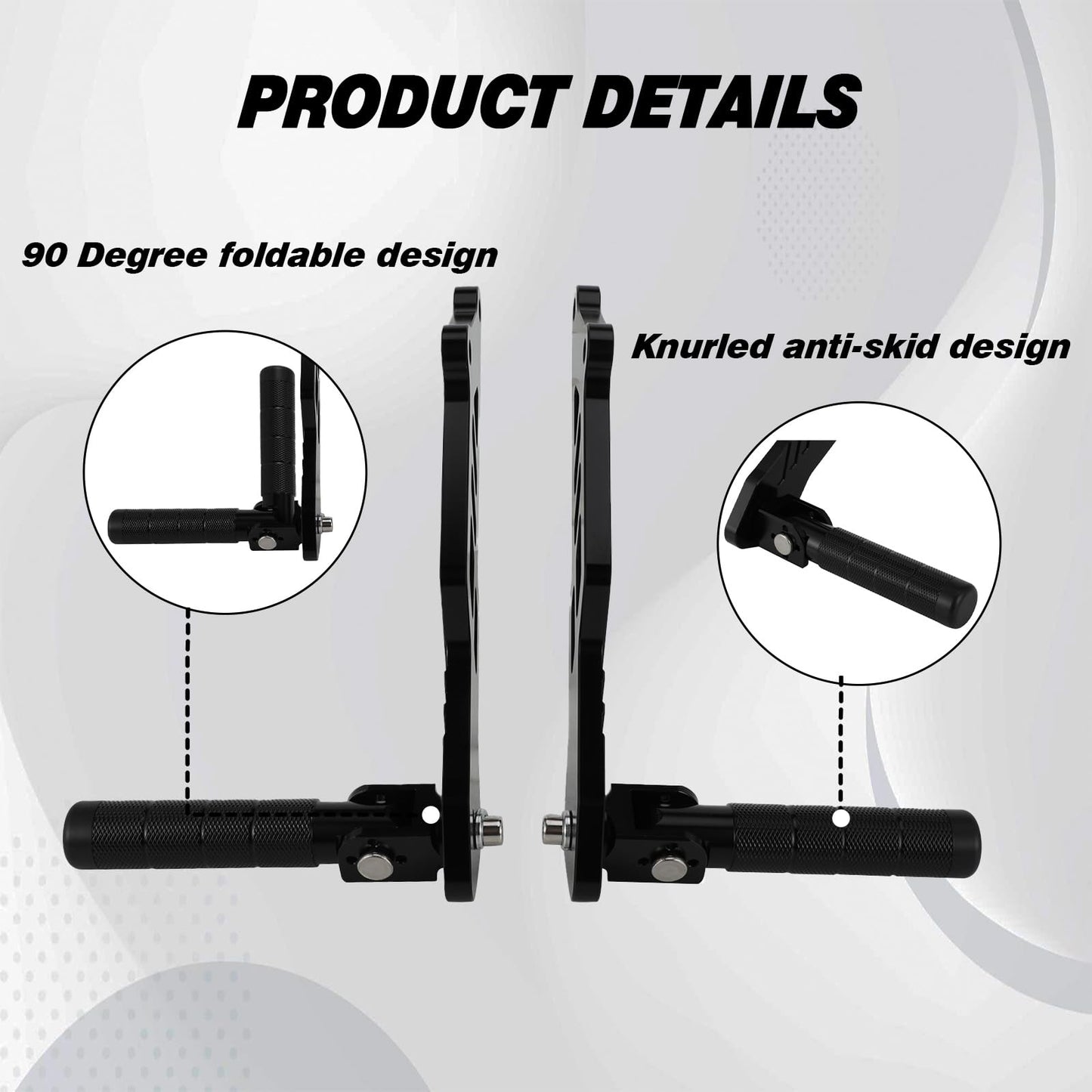 Dirt Bike Rear Foot Pegs Aluminum CNC Passenger Pedal Bracket Rest Footrests for Talaria MX3/MX4/MX5 Electric Dirt Bike Black