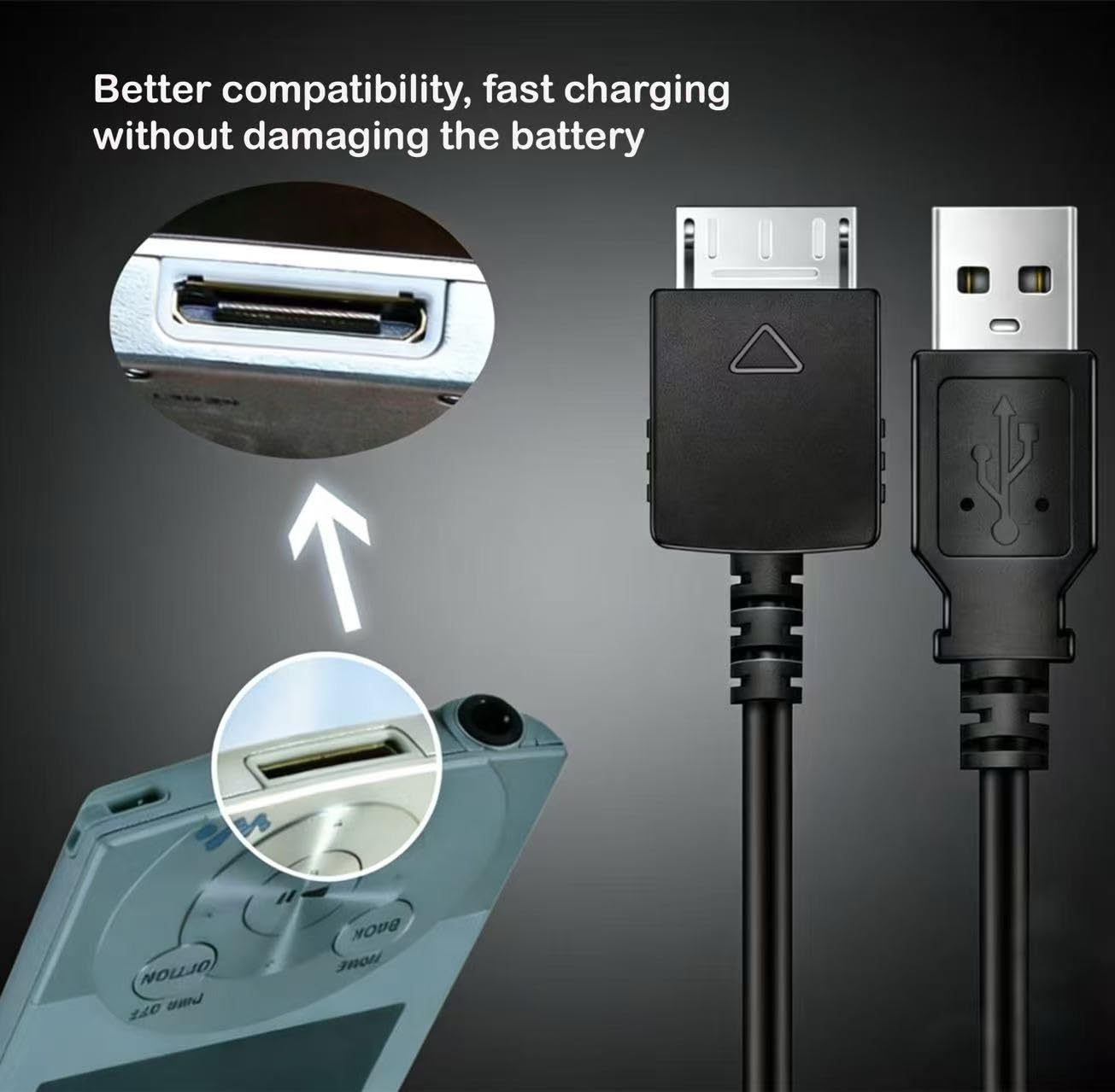 UIGOCLE MP3 NWZ-S636F S638F S639F S515 S516 S718FBNC S710F S703F S705F S706F E435F E438F E436F 47 inches (1.2m USB