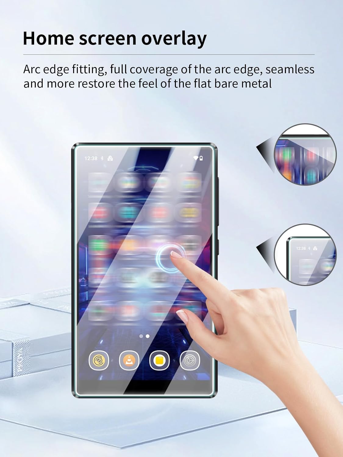 UYRUREL X56 5" MP3 3 Pack Screen Protector for MECHEN Player, High-definition Scratch Resistant Film,HD Clear,Bubble