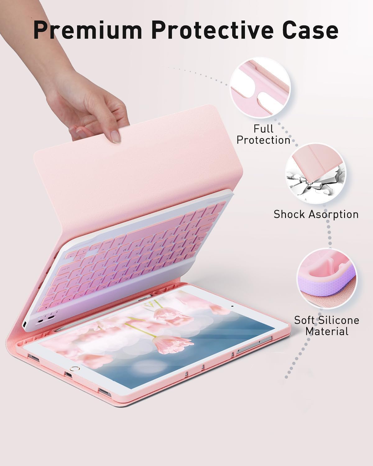 TUNKARMOR 9.7 inch 6th/5th 2018/2017 2 (2014) 9.7, Keyboard Case for iPad Generation, Model, iPad Air - Mouse