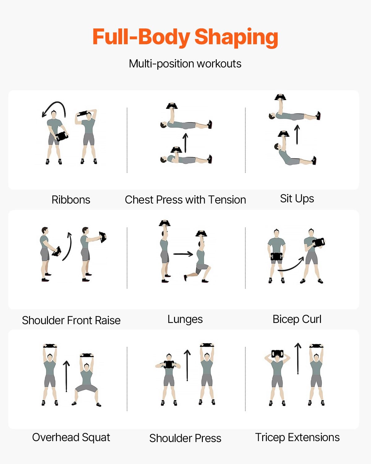 VEVOR Cast Iron Weights, 10LB Pair Weighted Weights with Straps, Adjustable Plate for Swings, Squat, Strength Training, Weightlifting, Fitness Workout