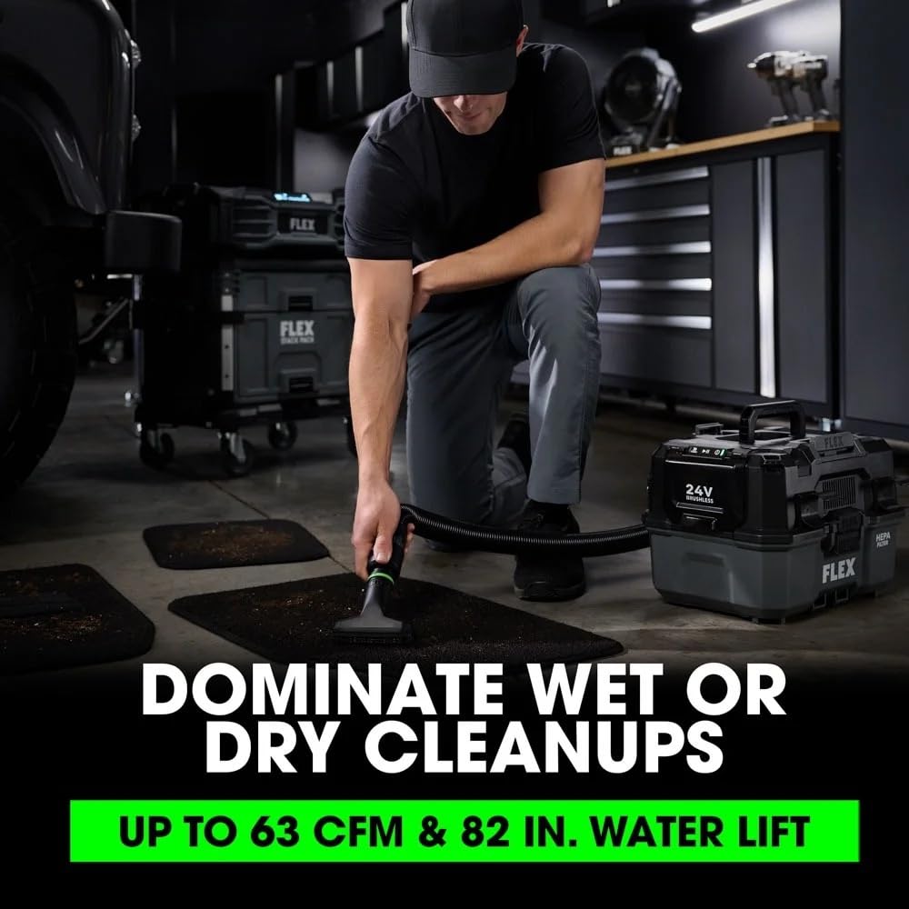 FLEX Stack Pack 2.5 Gallon Wet/Dry Vacuum, Tool Only - FX5231-Z