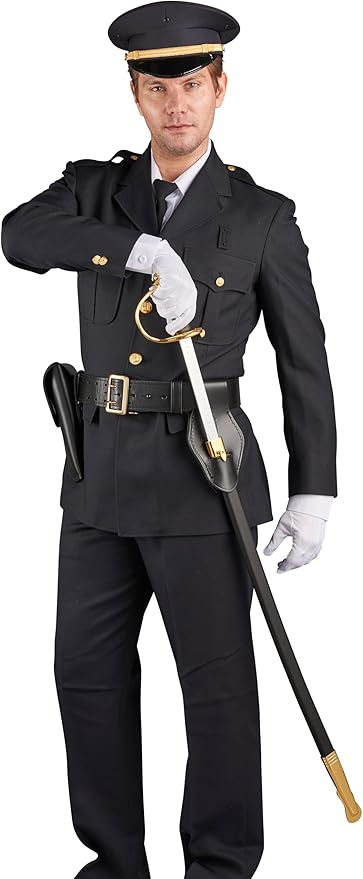 Ceremonial Sword Carrier Sheath - USMC Marine Corps NCO Sword Holder - Hi Gloss Leather