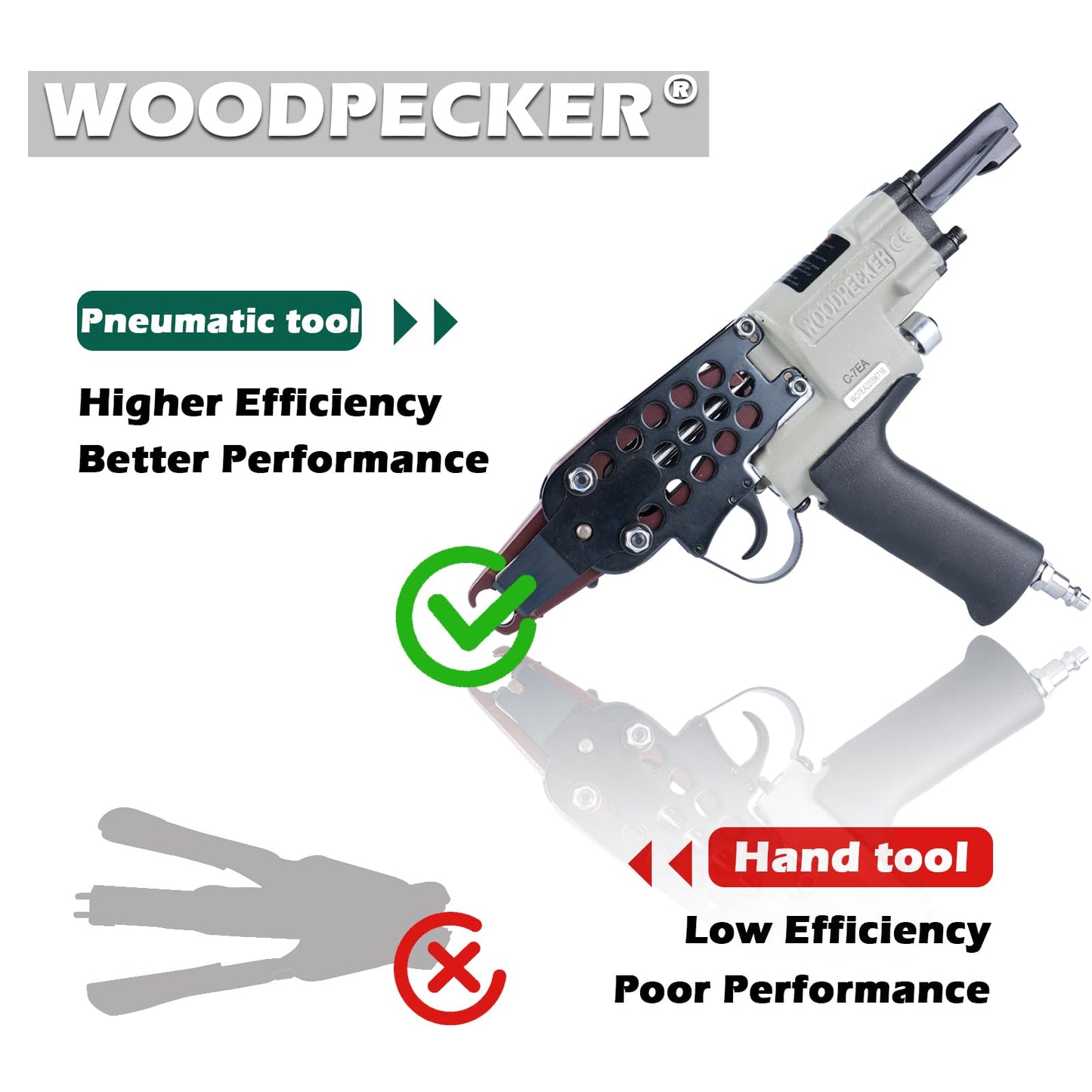 Combination of C-7EA Pneumatic Hog Ring Gun Kit and 1000PCS Stainless Steel Hog Ring Staples