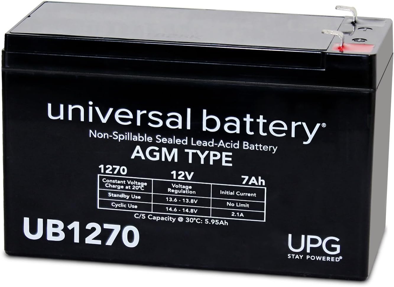 UPG 12V 7.2AH Security Alarm System Battery SLA Security Certified-Electronics