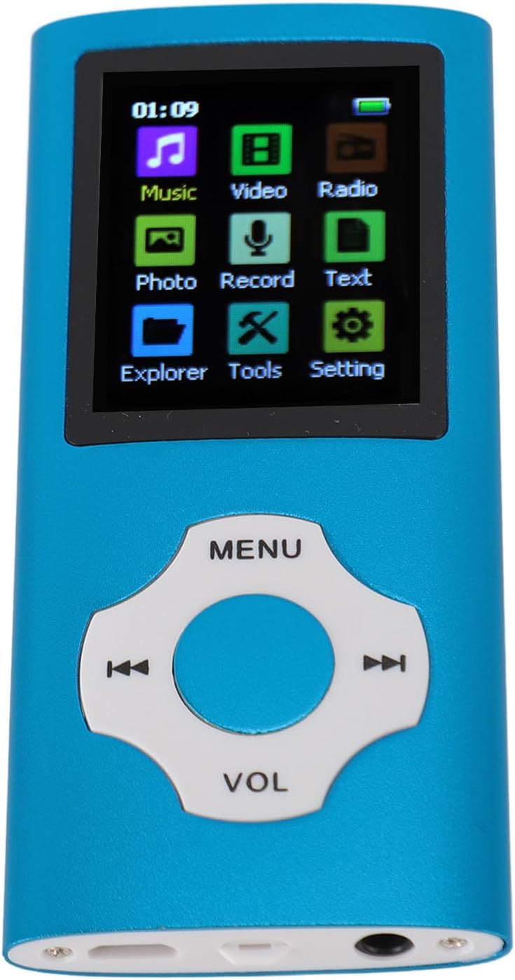 Denash MP3 64GB Player, Portable Lossless Sound Music Player, Mini Music Player with Earphones, Supports FM Radio