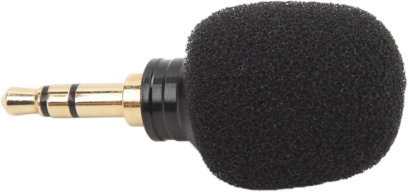 ciciglow 3.5mm, External Camera Microphone Mini Omnidirectional Condenser Microphone with Noise Reduction, for DSLR